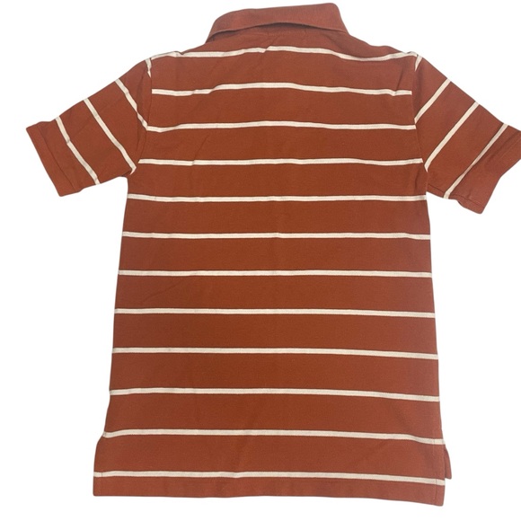 POLO Ralph Lauren Striped Brown and White Boy’s Polo Shirt M (10-12) - Picture 2 of 6